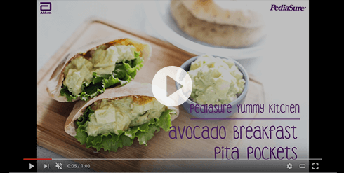 PediaSure Avocado Breakfast Pita Pockets