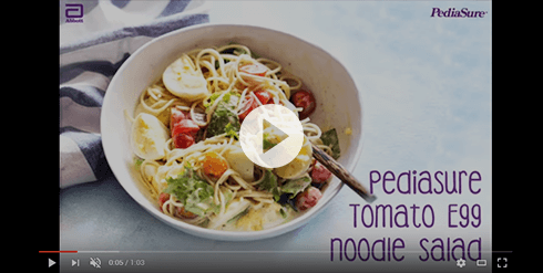 PediaSure Tomato Egg Noodle Salad