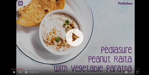 PediaSure Peanut Raita with Vegetable Paratha
