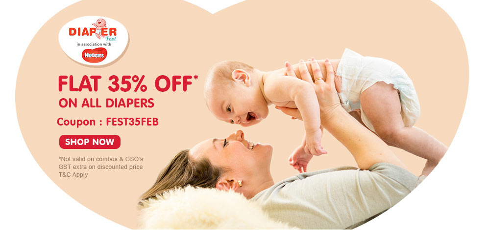 FLAT 35% OFF* ON ALL DIAPERS