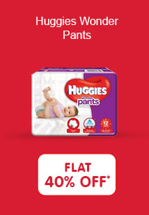 Huggies Wonder Pants Small Size Diapers Flat 40% OFF*