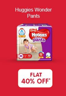 Huggies Wonder Pants Medium Size Diapers  Flat 40% OFF*