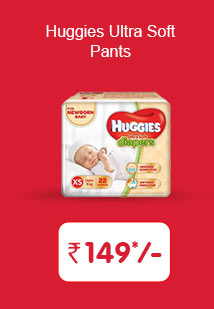 Huggies Ultra Soft New Born Diapers At Rs. 149*/-