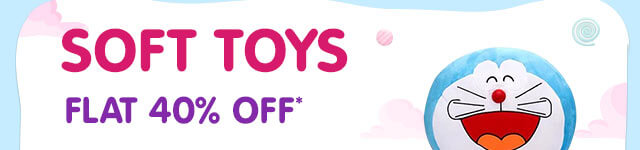 Soft Toys Flat 40% Off*