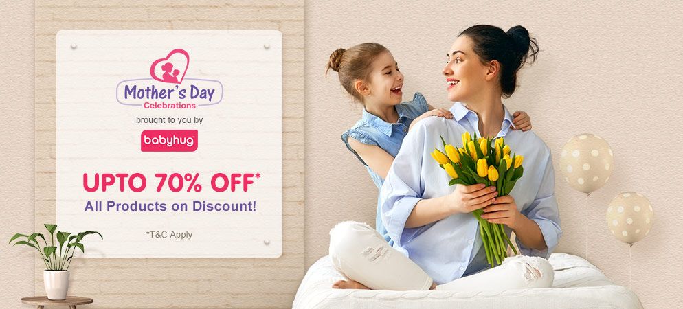 Mothers Day Celebrations In Association with  Huggies/Pampers Upto 70% OFF* All Products on Discount!