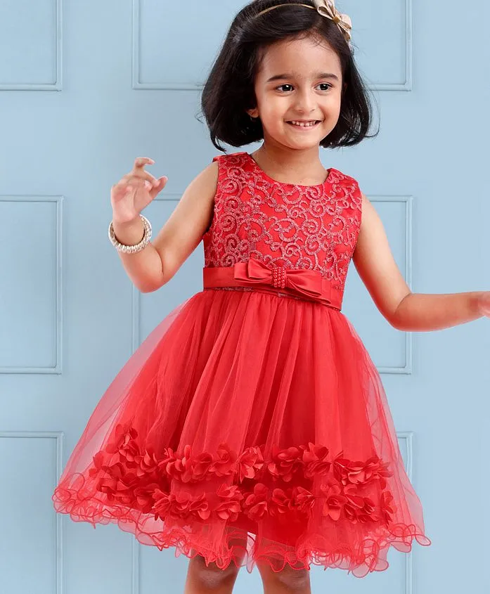 Price History of KIDDERZ Lace Applique Fit & Flare Dress from Ajio