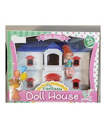 Brown Boss Kids My Fantasy Doll House With Doll 25 Pieces - Multicolour