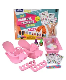 Brown Boss Kids Manicure Pedicure Salon Kit Play Set - Multicolour
