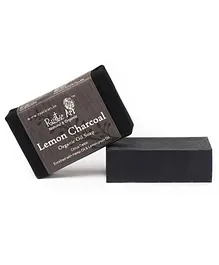 Rustic Art Organic Lemon charcoal Soap - 100 gm