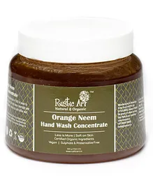 Rustic Art Organic Orange Neem Hand Wash Concentrate - 500 gm