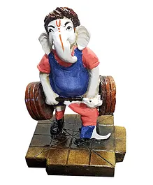 FFC Weightlifting Ganesha Showpiece - Multicolour