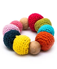 Rocking Potato Colorful Crochet Balls Toy - Multicolour