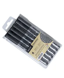 Brustro Technical Pen Pack Of 6 - Black