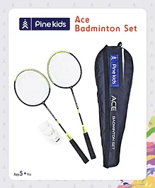 Pine Kids Badminton Set - Green & Black