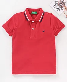 UCB Half Sleeves Polo Tee Solid Color - Red