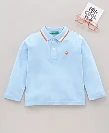 UCB Full Sleeves Polo Tee Solid Color - Blue