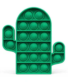 TnU Cactus Shape Pop Bubble Stress Relieving Silicone Pop It Fidget Toy - Green