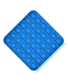  TnU Square Shape Pop Bubble Stress Relieving Silicone Pop It Fidget Toy - Blue