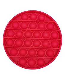 TnU Circle Shape Pop Bubble Stress Relieving Silicone Pop It Fidget Toy - Red 