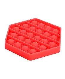 TnU Toys Octagon Shaped Stress Relieving Silicone Pop It Fidget Toy -Red