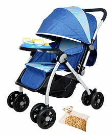 Harry & Honey Baby Stroller With Reversible Handle - Blue