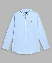 GANT Full Sleeves Solid Shirt - Blue