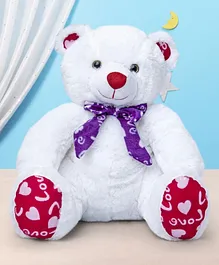 KIDZ Teddy Bear Soft Toy With Bow White - Height 40.6 cm