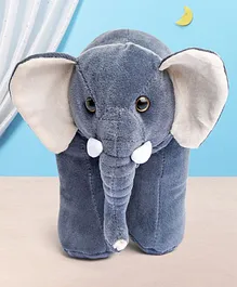 KIDZ Standing Elephant Soft Toy Grey - Height 22.8 cm