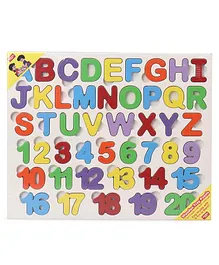 Anindita Toys Capital Alphabets And Numbers With Thumbcuts Multicolour - 46 Pieces