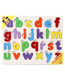 Anindita Wooden Alphabets Board Puzzle with Thumbcuts Multicolor - 26 Pieces