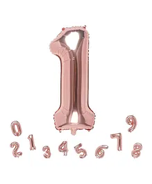 Shopping Time 1 Number Foil Balloon - Rose Gold 