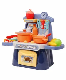 ADKD Kitchen Set for Girls with Accessories & Realistic Light Sound Effects - Multicolour 