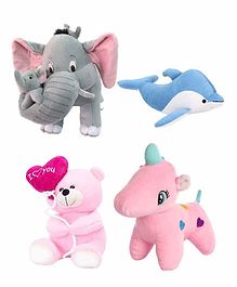 Deals India Super Soft Plush Toys Combo Multicolor - Height 35 cm