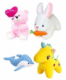 Deals India Super Soft Plush Toys Combo Multicolor - Height 32 cm