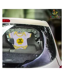 babywish Baby on Board Car Sticker with Vaccum Suction Cups - Yellow
