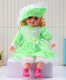 ToyMark Baby Doll with Lace Green - Height 36 cm