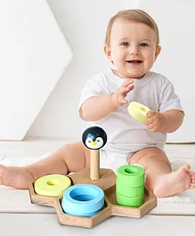 Intellibaby Wooden Penguin Stacker Level 6 - 11 Pieces