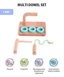 Intellibaby Wooden Multi Dowel Set Level 7 - 3 Pieces