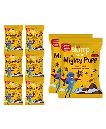 Slurrp Farm Choco Ragi Mighty Puff Pack of 8 - 20 gm each