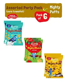 Slurrp Farm Mighty Munch Assorted Party Pack of 6 - 20 gm each
