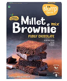 Slurrp Farm Multi Grain Fudgy Chocolate Millet Brownie Mix - 400 gm