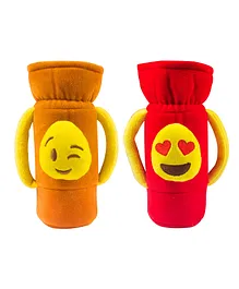 Ole Baby Feeding Bottle Cover With Handles Pack Of 2 Orange & Red - 250 ml
