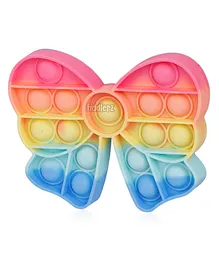 Fiddlerz Bow Shape Pop Bubble Stress Relieving Silicone Pop It Fidget Toy - Multicolour