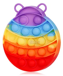 Fiddlerz Bug Shape Pop Bubble Stress Relieving Silicone Pop It Fidget Toy - Multicolour