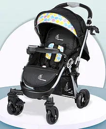 R for Rabbit Chocolate Ride Stroller with Reversible Handle - Black