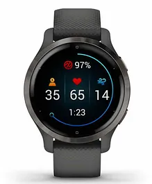 Garmin Venu 2S Slate Stainless Steel Bezel Smart Watch with GPS Tracker - Graphite