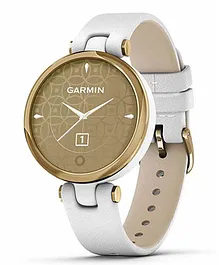 Garmin Lily Classic Leather Smart Watch - White