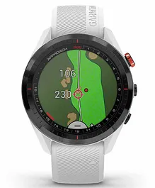 Garmin Approach S62 Ceramic Bezel Smartwatch With Silicone Band - White