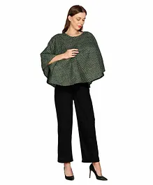 Mum's Caress Premium Cotton Teal Checkered Maternity & Feeding Cover