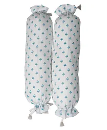 Tiny Giggles Organic Muslin Bolster Pack of 2 - White
